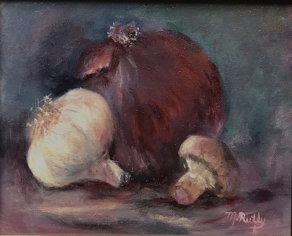 garlic,mushroom and onion